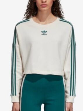 Adidas originals Adibreak Cropped French Terry Sweatshirt green & white